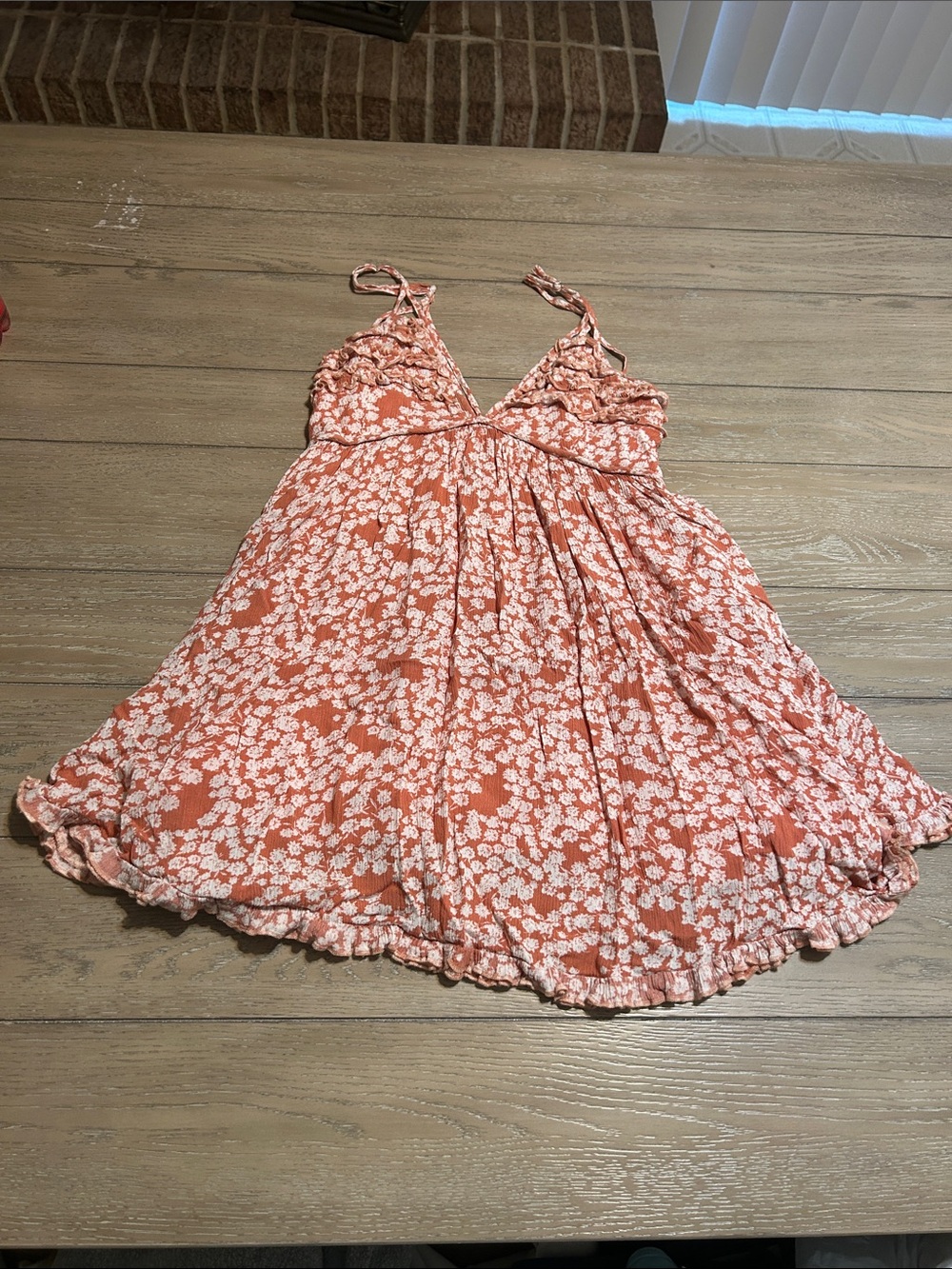 Papermoon Coral Floral Tie-Strap Sundress Small